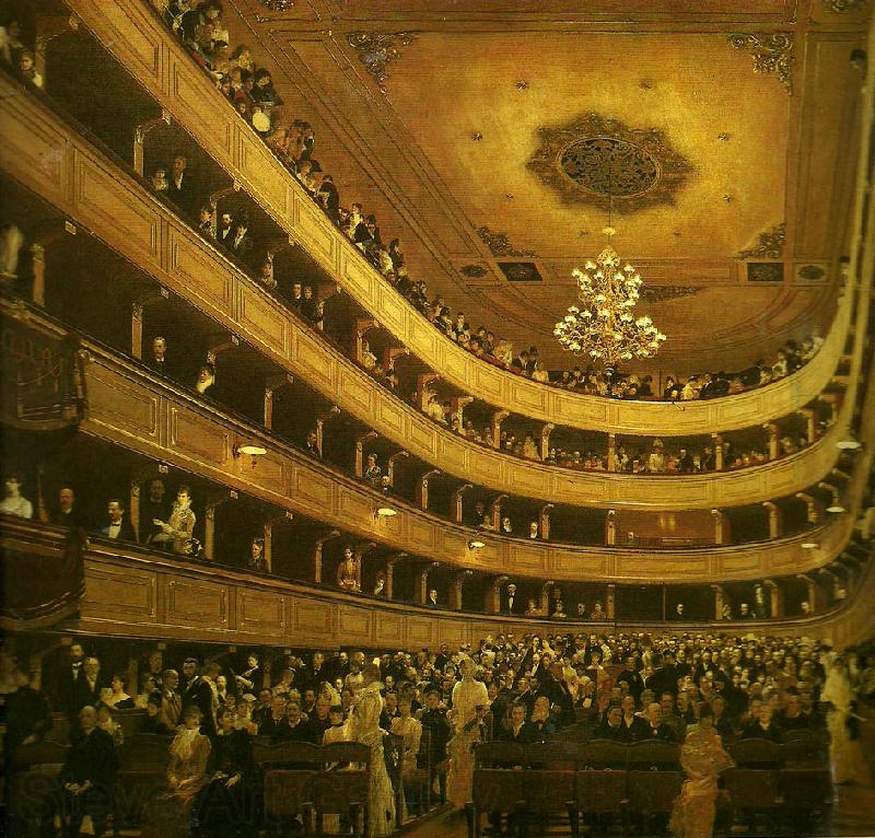 Gustav Klimt salongen, gamla burgtheater Spain oil painting art